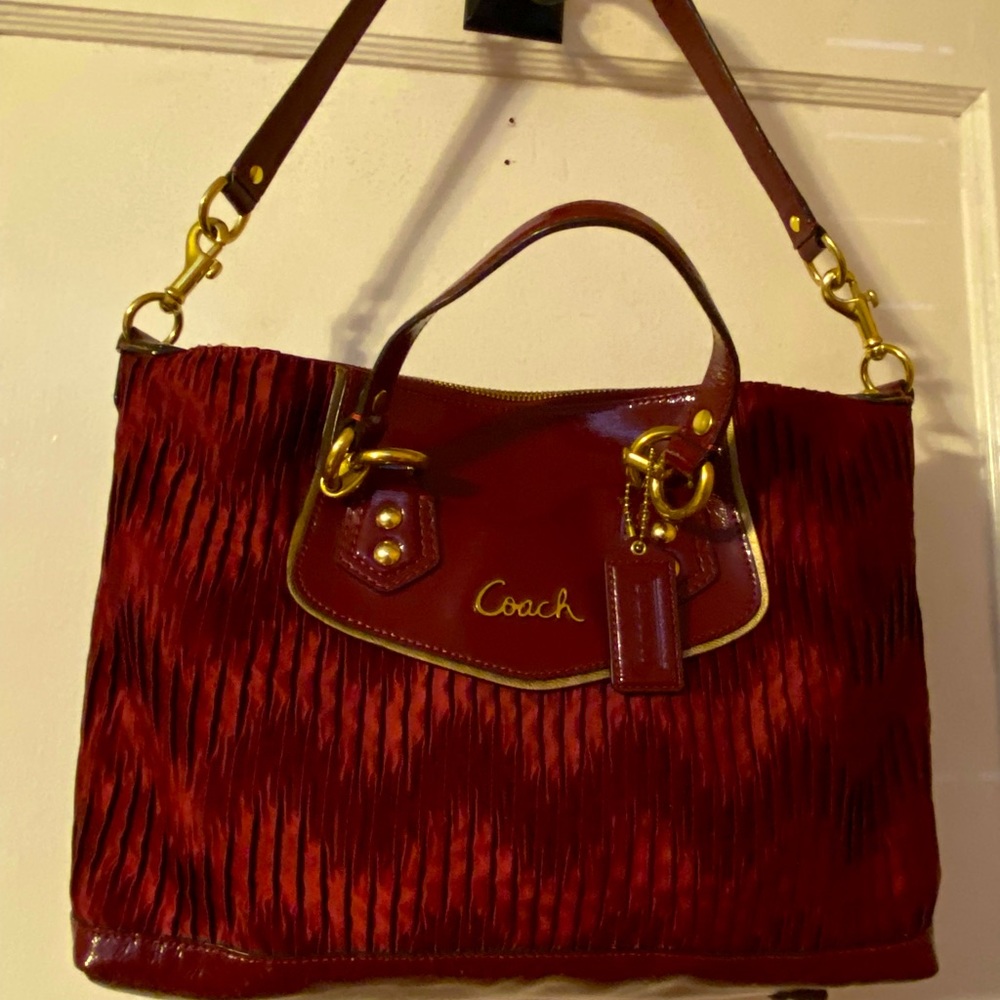 Beautiful Deep Red Coach Purse